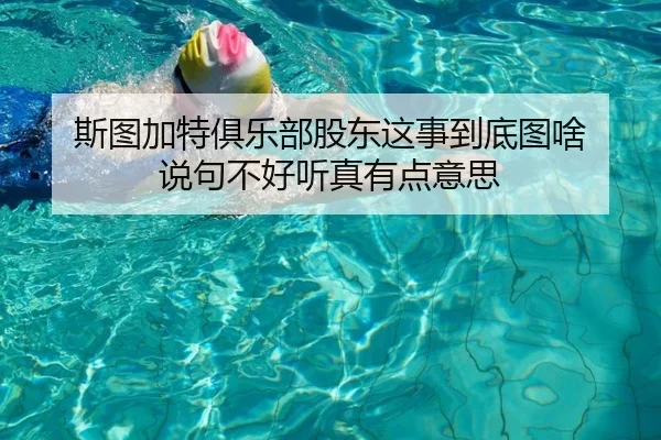 斯图加特俱乐部股东这事到底图啥 说句不好听真有点意思
